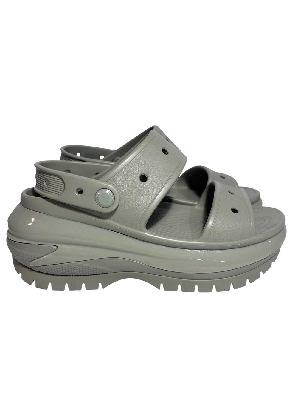 Crocs Mega Crush gray sandals women’s 7